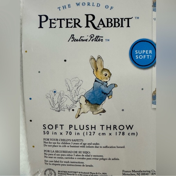 Peter Rabbit Easter Blanket🐰 - Picture 2 of 5
